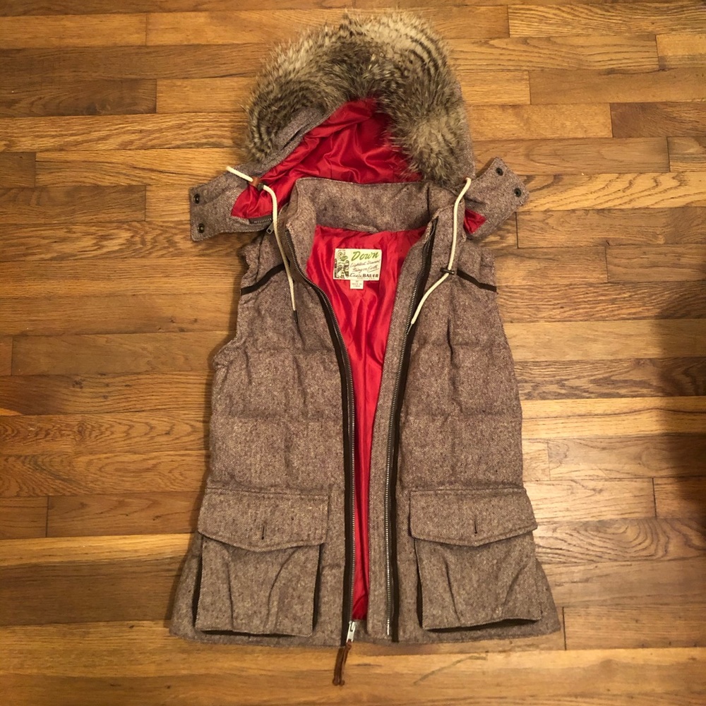 Eddie Bauer Tweed Goose Down Vest
